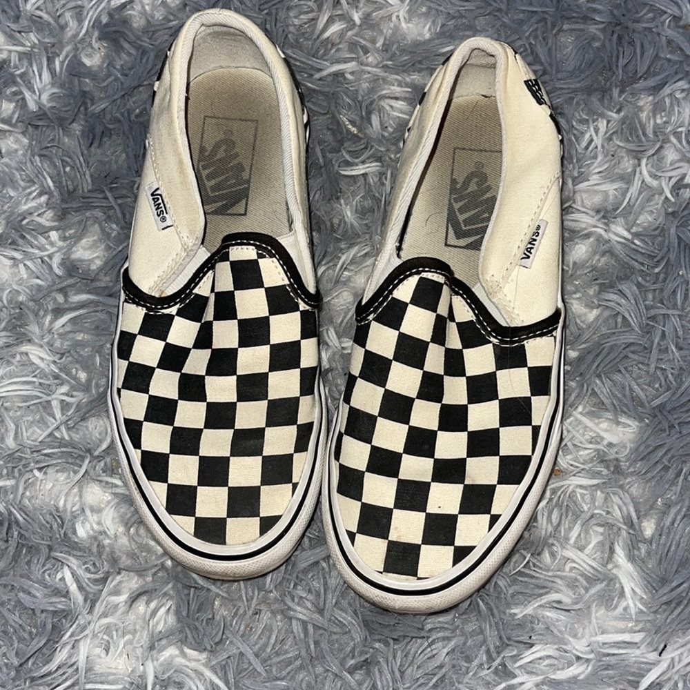 Black and white checkered vans